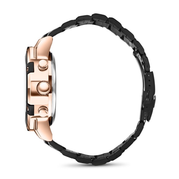 Men's Stauer Due Volta Black Watch - Picture 3 of 5